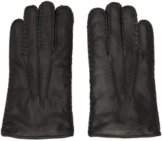 Черные кожаные перчатки Polo Ralph Lauren