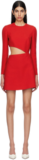 Красное мини-платье с вырезом Valentino