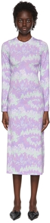 Пурпурное платье средней длины из полиэстера Rokh