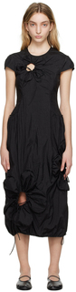 Черное платье-макси с цветочным принтом J.KIM
