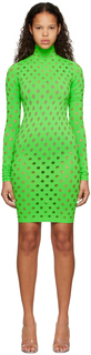 Зеленое мини-платье с перфорацией Maisie Wilen