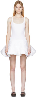 Белое стеганое мини-платье ALAÏA