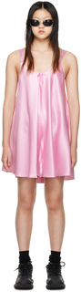 Розовое мини-платье с узлом We11done