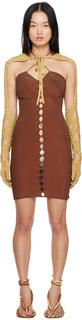 Эксклюзивное коричневое мини-платье SSENSE Isa Boulder