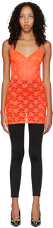 Оранжевое облегающее мини-платье Balenciaga