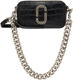 Черная сумка Snapshot с тиснением под крокодила Marc Jacobs