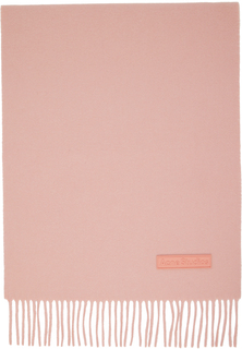 Розовый шерстяной шарф с бахромой Acne Studios