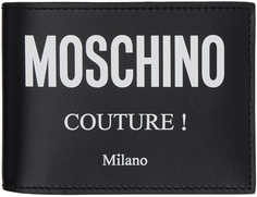 Черный кошелек с принтом Moschino