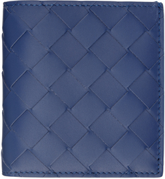 Тонкий бумажник Bifold темно-синего цвета Bottega Veneta