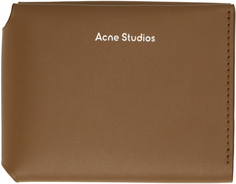 Коричневый бумажник со складками Acne Studios
