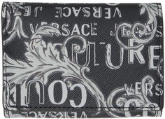 Черный бумажник Logo Couture Bifold Versace Jeans Couture