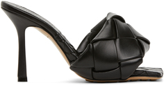 Черные босоножки на каблуке Intrecciato Lido Bottega Veneta