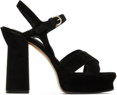 Черные босоножки на каблуке Sonya Ferragamo