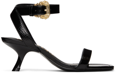 Черные босоножки на каблуке Fiona Versace Jeans Couture