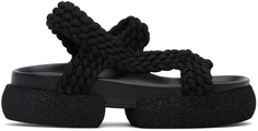 Черные плетеные сандалии Dries Van Noten