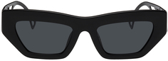 Черные солнцезащитные очки «кошачий глаз» Versace