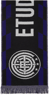 Черно-синий футбольный шарф Études