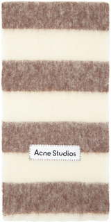 Шарф в коричнево-белую полоску Acne Studios