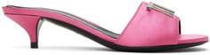 Розовые туфли-мюли на каблуке с котенком TOM FORD