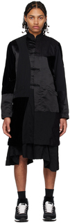 Черное пальто в технике пэчворк Black Comme des Garçons