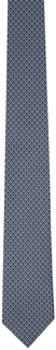Темно-синий галстук с принтом Gancini Ferragamo