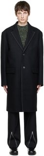 Черное пальто с данными OAMC