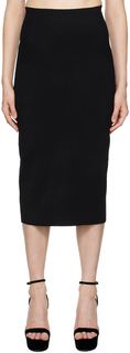 Черная юбка-миди с разрезами Victoria Beckham