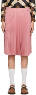 Розовая юбка-миди &apos;Grain De Poudre&apos; Burberry