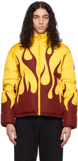 Пуховик 8 Moncler Palm Angels Yellow &amp; Red Flame Moncler Genius