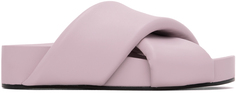 Пурпурные массивные сандалии с запахом Jil Sander
