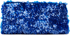Синий клатч с пайетками Dries Van Noten
