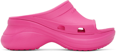Розовые шлепанцы Crocs Edition для бассейна Balenciaga