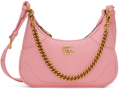 Розовая маленькая сумка через плечо Aphrodite с двумя буквами G Gucci
