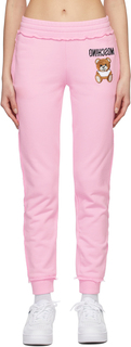 Розовые брюки Inside Out Teddy Bear Lounge Moschino
