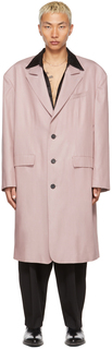 Эксклюзивное розовое пальто SSENSE в стиле 90-х LU&apos;U DAN