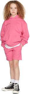 Детские розовые длинные шорты 365 PANGAIA