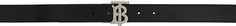 Черный кожаный ремень Burberry