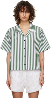 Зелено-белая тростниковая рубашка rag &amp; bone