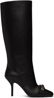 Черные плетеные ботинки с логотипом G Givenchy