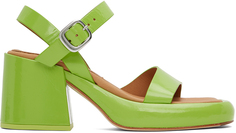 Зеленые босоножки на каблуке Беверли Miista