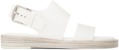 Белые сандалии на плоской подошве Lore Ann Demeulemeester