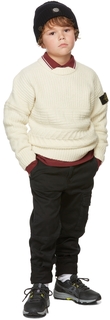 Детский вязаный свитер Off-White Aran Stone Island Junior