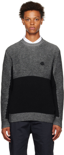 Серый свитер в рубчик Moncler