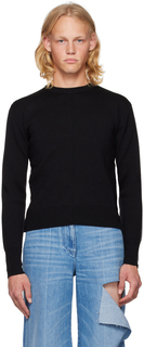 Черный свитер с боковыми швами Peter Do