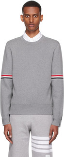 Серый хлопковый свитер Thom Browne
