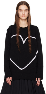 Свитер с интарсией Black Heart Black Comme des Garçons