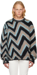 Разноцветный свитер с узором зигзаг Paul Smith