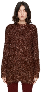 Вязаный переливающийся свитер с круглым вырезом Tinsel Stella McCartney