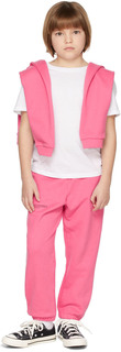 Детские розовые спортивные штаны из органического хлопка 365 PANGAIA