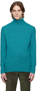 Синий свитер Nikos из мериноса Erdem